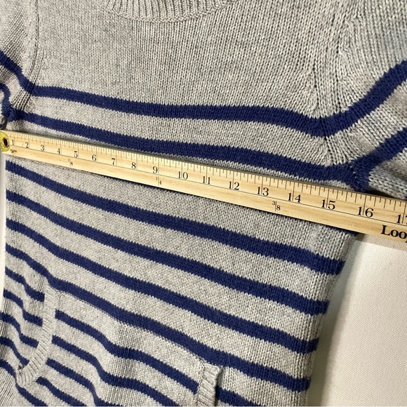 Boden Boatneck Sweater size 10 stripes preppy cotton cashmere angora blend - Picture 3 of 7